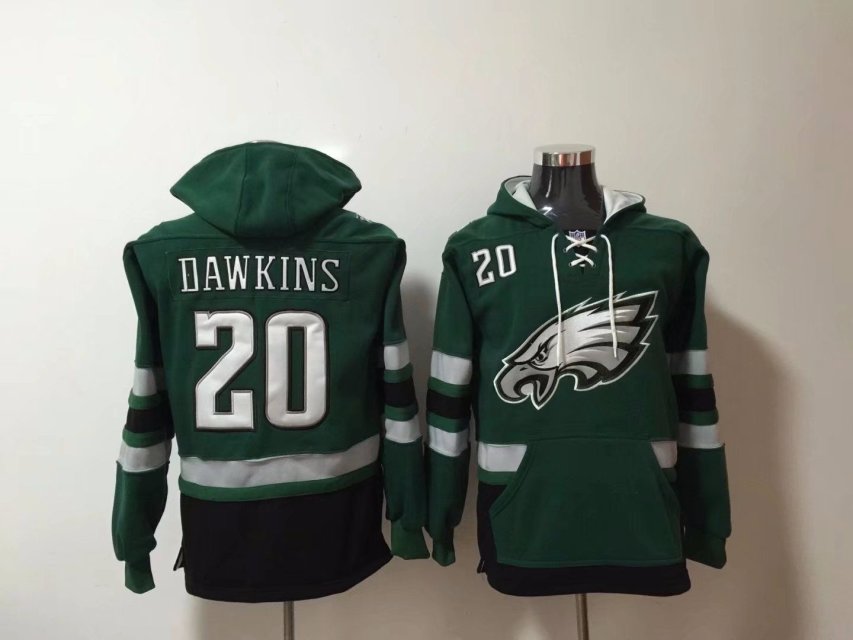 Men NFL Nike Philadelphia Eagles #20 Dawkins green  Sweatshirts